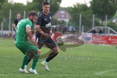 Bezirksliga - Saison 2024/25- TSV Gaimersheim - FC Gerolfing - Nico von Swiontek Brzezinski (Nr.17 - TSV Gaimersheim) - Christian Träsch (Nr.3 - FC Gerolfing) - Foto: Meyer Jürgen