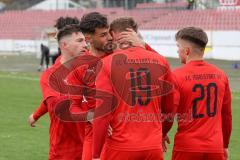 Bayernliga Süd - Saison 2021/2022 - FC Ingolstadt 04 II - TürkAugsburg - Der 1:0 Führungstreffer durch Meikis Fabio (#19 FCI) - jubel - Foto: Meyer Jürgen