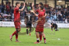 Toto Pokal; FC Sportfreunde Schwaig - FC Ingolstadt 04; Tor Jubel Treffer Schuß Emre Gül (5, FCI) Fredrik Carlsen (8, FCI) Frederik Christensen (11, FCI)