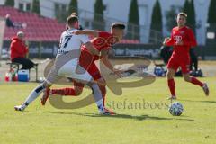 Bayernliga Süd - Saison 2021/2022 - FC Ingolstadt 04 II - TSV 1865 Dachau - Stefan Vötter weiss Dachau - Gashi Egson (#7 FCI) - Foto: Meyer Jürgen