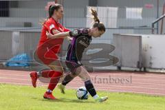 2. Bundesliga Frauen - Saison 2023/24 - FC Ingolstadt 04 Frauen - FC Bayern München II - Melike Pekel (Nr.38 - FCI) - Keitel Theresa schwarz München - Foto: Meyer Jürgen