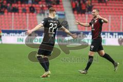 2.BL; SSV Jahn Regensburg - FC Ingolstadt 04; Tor Jubel Treffer Christian Gebauer (22, FCI) Michael Heinloth (17, FCI)