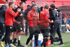 3.Liga - Saison 2022/2023 - FC Ingolstadt 04 -  - SV Waldhof-Mannheim - Das Spiel ist aus - Jubel - Pascal Testroet (Nr.37 - FCI) -  Foto: Meyer Jürgen