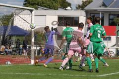 Bezirksliga - Saison 2025/26- TSV Gaimersheim - SVA Palzing - Der 2:2 Ausgleichstreffer durch Nico von Swiontek Brzezinski (Nr.17 - TSV Gaimersheim) - jubel - Matea Kostic Torwart Palzing - Foto: Meyer Jürgen