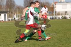 Bezirksliga - Saison 2023/24 - TSV Gaimersheim - FC Schwabing München - Quendrim Hoti (Nr.4 - Gaimersheim) - Jonas Jehle weiss Schwabing - Foto: Meyer Jürgen