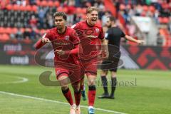 3. Liga; FC Ingolstadt 04 - SV Waldhof Mannheim; Tor Jubel Treffer Yann Sturm (7, FCI) 1:0 Führung Max Plath (14 FCI)