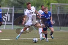 Freundschaftsspiel - Saison 2024/25 - FC Ingolstadt 04 II - TSV Rain/Lech  - Din Alajbegovic (Nr.20 - FCI U21) - Reichl Tobias blau Rain/Lech - Foto: Meyer Jürgen