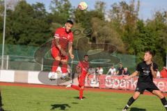 Bezirksliga - Saison 2022/2023 - FC Fatih Ingolstadt - SV Manching  - Ramazan Kurnaz rot FC Fatih - Johann Rybalk schwarz Manching - Foto: Meyer Jürgen