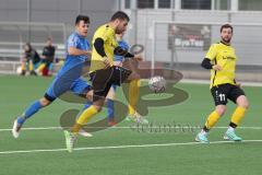 2024_2_17 - Saison 2023/24 - AUDI-Schanzer Amateur Cup - SV Hundszell - FC Hitzhofen/Oberzell  - Halbfinale 1 - Fardin Gholami gelb Hitzhofen schiesst den 0:1 Führungstreffer - jubel -  - Luca Kammerer
 blau Hundszell - Foto: Meyer Jürgen