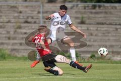 A-Junioren - DFB Pokal  - Saison 2024/25 - A-Junioren - FC Ingolstadt 04 - Hannover 96 - Drakulic Ognjen weiss FCI - Lange Anton rot Hannover - Foto: Meyer Jürgen