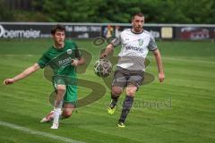 Landesliga - Saison 2026/27 - SV Manching - SC Cosmos Aystetten - Dominik Brnadic (Nr.2 - SV Manching) - Mijailovic Dejan weis Aystetten  - Foto: Meyer Jürgen