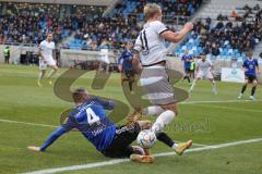 3.Liga - Saison 2022/2023 - 1. FC Saarbrücken - FC Ingolstadt 04 - Tobias Bech (Nr.11 - FCI) - Pius Krätschmer (Nr.4 - 1.FC Saarbrücken) - Foto: Meyer Jürgen