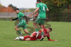 Kreisklasse - Saison 2025/26- TSV Lenting - Türkisch SV Ingolstadt - Enis Kuqanaj rot Türk SV - Luca Aufmuth grün Lenting - Foto: Meyer Jürgen