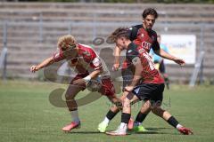 A-Junioren Bundesliga  - Saison 2026/27 - A-Junioren - FC Ingolstadt 04 - Jahn Regensburg - Luca Stark rot FCI - Maximilian Dobler weiss Regensburg - Foto: Meyer Jürgen
