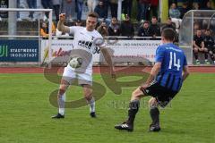 Kreisliga - Saison 2022/2023 - TSV Gaimersheim - FC Sandersdorf - Manuel Bittlmayer weiss Gaimersheim - Christian Winkler blau Sandersdorf - Foto: Meyer Jürgen