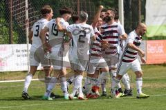 Kreisliga - Saison 2024/25- SV Kasing - TSV Kösching-  -  Der 1:0 Führungstreffer durch - Simon Renn weiss Kasing - jubel  - Foto: Meyer Jürgen