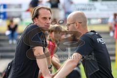 Testspiel - SpVgg Greuther Fürth - FC Ingolstadt 04 - Cheftrainer Rüdiger Rehm (FCI) - im Gespräch mit Christoph Kappel - Foto: Jürgen Meyer