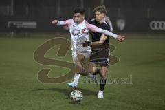 Freundschaftsspiel - Bayernliga Süd - Saison 2022/2023 - FC Ingolstadt 04 - ATSV Erlangen   - Stefan Inthal (Nr.3 - FCI II) - Ibrahimovic Leunhard weiss Erlangen - Foto: Meyer Jürgen