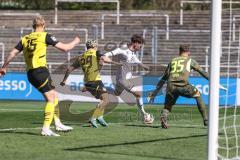 3. Liga; Borussia Dortmund II - FC Ingolstadt 04; Torchance Tim Heike (9, FCI) Torwart Marcel Lotka (35 BVBII) Jessen Niklas (29 BVB2) Hüning Ben Vincent (15 BVB2)