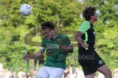 Kreisliga - Saison 2023/24 - Relegation zur BZL - FC Gerolfing - SVA Palzing - Niklas Nissl grün Gerolfing - Marcel Radlmaier schwarz Palzing - Foto: Meyer Jürgen