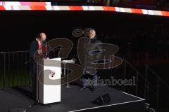 2024_2_5 - 3. Liga - Saison 2023/24 - FC Ingolstadt 04 - 20 Jahr Feier - Gerhard Bonschab hält eine Rede  - Vorsitzender des Vorstandes Peter Jackwerth (FC Ingolstadt 04) - Foto: Meyer Jürgen