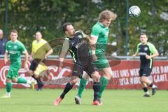Bezirksliga - Saison 2025/26 - FC Gerolfing - SVA Palzing - Bastian  Heigl (Nr.2 - FC Gerolfing) - Dominic Schermbach schwarz Palzing - Foto: Meyer Jürgen