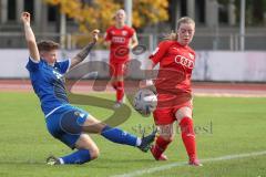 2. Fußball-Liga - Frauen - Saison 2022/2023 - FC Ingolstadt 04 - SC Sand - Walaschewski Fabienne blau SC Sand - Lea Wolski (Nr.6 - FC Ingolstadt 04 ) - Foto: Meyer Jürgen