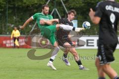 Bezirksliga - Saison 2025/26 - FC Gerolfing - FC Langengeisling - Felix Winkelmeyr (Nr.8 - FC Gerolfing) - Sebastian Schubert schwarz Geisling - Foto: Meyer Jürgen