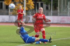 2. Fußball-Liga - Frauen - Saison 2022/2023 - FC Ingolstadt 04 - SC Sand - Walaschewski Fabienne blau SC Sand - Lea Wolski (Nr.6 - FC Ingolstadt 04 ) - Foto: Meyer Jürgen