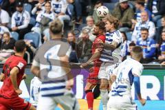 3. Liga; MSV Duisburg - FC Ingolstadt 04; Kopfball Yannick Deichmann (20, FCI) Bitter Joshua (29 MSV)