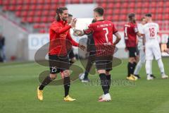 3. Liga - FC Ingolstadt 04 - FSV Zwickau - Glückwunsch, Jonatan Kotzke (25 FCI) Dennis Eckert Ayensa (7, FCI)