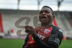 3. Liga - Saison 2026/27 - FC Ingolstadt 04 - SV Wehen Wiesbaden - Obed Ugondu (Nr.17 - FCI) mit dem 2:2 Ausgleichstreffer - jubel  - Foto: Meyer Jürgen