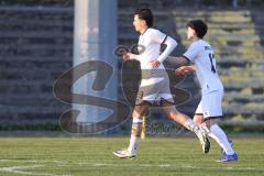 Bayernliga Nord - Saison 2025/26 - FC Ingolstadt 04 II - Würzburger FV - Der 1:0 Führungstreffer durch Edis Bakic (Nr.29 - FC Ingolstadt II) - jubel -  - XXXXX - Foto: Meyer Jürgen