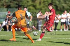 Toto-Pokal; FSV Harthof München - FC Ingolstadt 04; #Frederik Christensen (11, FCI) Torchance verpasst, Torwart wehrt ab