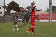 Bayernliga Süd - Saison 2021/2022 - FC Ingolstadt 04 II - VfB Hallbergmoos - Meikis Fabio (#19 FCI) - Mathias Strohmeier grau Hallberg - Foto: Meyer Jürgen