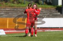 2. Frauen-Bundesliga - Saison 2021/2022 - FC Ingolstadt 04 - FSV Gütersloh - Der 3.1 Führungstreffer durch Maier Ramona (#18 FCI) - jubel - Mailbeck Alina (#8 FCI) - Foto: Meyer Jürgen