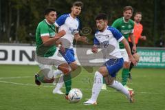 Toto-Pokal - Saison 2023/2024 - FC Gerolfing - TSV Rohrbach - Anastasios Porfyriadis grün Gerolfing - Arnis Rushiti blau Rohrbach - Foto: Meyer Jürgen