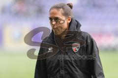 3. Liga; Erzgebirge Aue - FC Ingolstadt 04; vor dem Spiel Cheftrainerin Sabrina Wittmann (FCI)