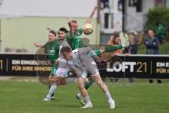 Landesliga - Saison 2024/25 - SV Manching - FC Kempten - Maximilian Eberwein (Nr.4 - SV Manching) - Seifert Alexander weiss Kempten  - Foto: Meyer Jürgen