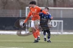 Schanzer Amateurcup 2026 - SV Haunwöhr - SC Irgertsheim - Mathias Bausch orange Irgertsheim - Ibo Miller blau Haunwöhr - Foto: Meyer Jürgen