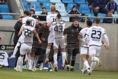 3.Liga - Saison 2022/2023 - 1. FC Saarbrücken - FC Ingolstadt 04 - Tobias Bech (Nr.11 - FCI) trifft zum 0:1 Führungstreffer - jubel - Foto: Meyer Jürgen