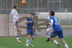 AUDI - Schanzer Amateur Cup - Halbfinale 1 - Saison 2024/25 - FC Mindelstetten - SV Menning - Jonas Schoberer weiss Mindelstetten - Moritz Mühlrath blau Menning - Foto: Meyer Jürgen