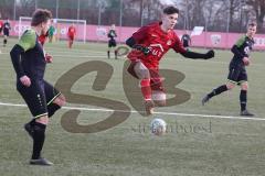 AUDI - Schanzer Amateurcup 2023 - Vorrunde - SV Walpertskirchen - SV Zuchering - Leander Friedl rot Zuchering - Louis Schwarz schwarz Walpertskirchen - Foto: Meyer Jürgen