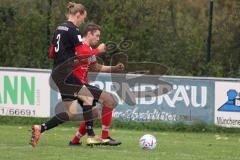 A-Klasse - Saison 2022/2023 - TSV Unsernherrn - TV 1911 Vohburg - Florian Hauber rot Vohburg - Lukas Schwarzbauer schwarz Unsernherrn - Foto: Meyer Jürgen