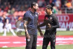 3. Liga; FC Ingolstadt 04 - Arminia Bielefeld; vor dem Spiel Cheftrainer Mitch Kniat (AB) Co-Trainer Ilia Gurev (FCI)