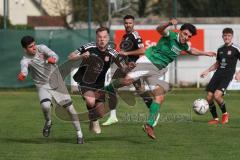 Kreisliga - Saison 2023/24 - Türkisch SV Ing - FC Gerolfing -  - Alberto Rodriguez Pena Torwart Türkisch - Johann Rybalko schwarz Türkisch - Anastasios Porfyriadis grün Gerolfing - XXXXX - Foto: Meyer Jürgen