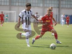Bayernliga Nord - Saison 2026/27 - FC Ingolstadt 04 II - Jahn Regensburg II - Noel Lakatos weiss FCI - Henrik Heid rot Regensburg - Foto: Meyer Jürgen