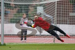 2. Fußball-Liga - Frauen - Saison 2022/2023 - FC Ingolstadt 04 - RB Leipzig - Torwart Daum Anna-Lena (Nr.22 - FC Ingolstadt 04 ) beim warm machen - Foto: Meyer Jürgen