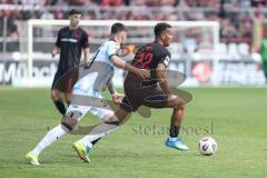 3. Liga; TSV 1860 München - FC Ingolstadt 04; Zweikampf Kampf um den Ball Marcel Costly (22, FCI) Wolfram Maximilian (30 TSV)