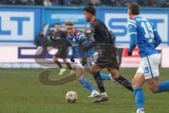 3. Liga - Saison 2025/26 - Hansa Rostock - FC Ingolstadt 04  - Carlsen Frederic Bennedsgaard (Nr.8 - FCI) - Cedric Harenbrock (Nr.8 - Hansa Rostock) - Foto: Meyer Jürgen